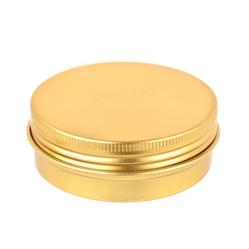 LIYAR 2oz 60ml Metal Storage Tins  Aluminum 2 oz Tins Jars Round Tin Containers  Empty Salve Jars Screw Top Tin Cans for Store Spices Candies Tea or Gift Giving Gold(Pack of 14) - Image 4
